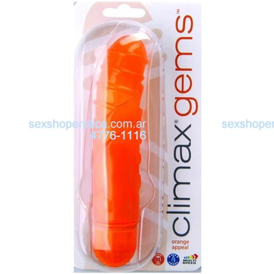 Vibrador Clímax Gems sumergible naranja